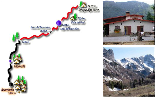 Cartina Alpe Corte Branchino