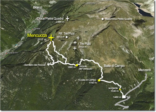 Monte Mencucca - Tre Pizzi