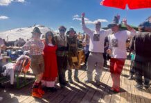 Foppolo, piste da sci chiuse: arrivederci a dicembre. Il saluto dei giovani al Montebello – VIDEO